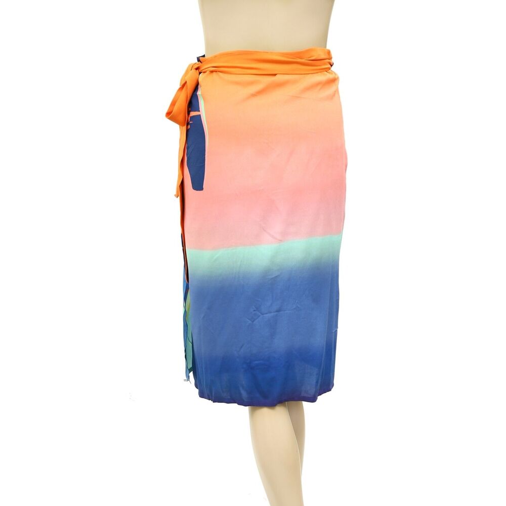 Farm Rio Anthropologie Tuca Tropicalia Midi Skirt Printed Beach Wrap Xs 279207 View 3